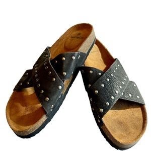 Ruff Hewn Studded “Obion” X Band Slide Sandal Women’s size 11